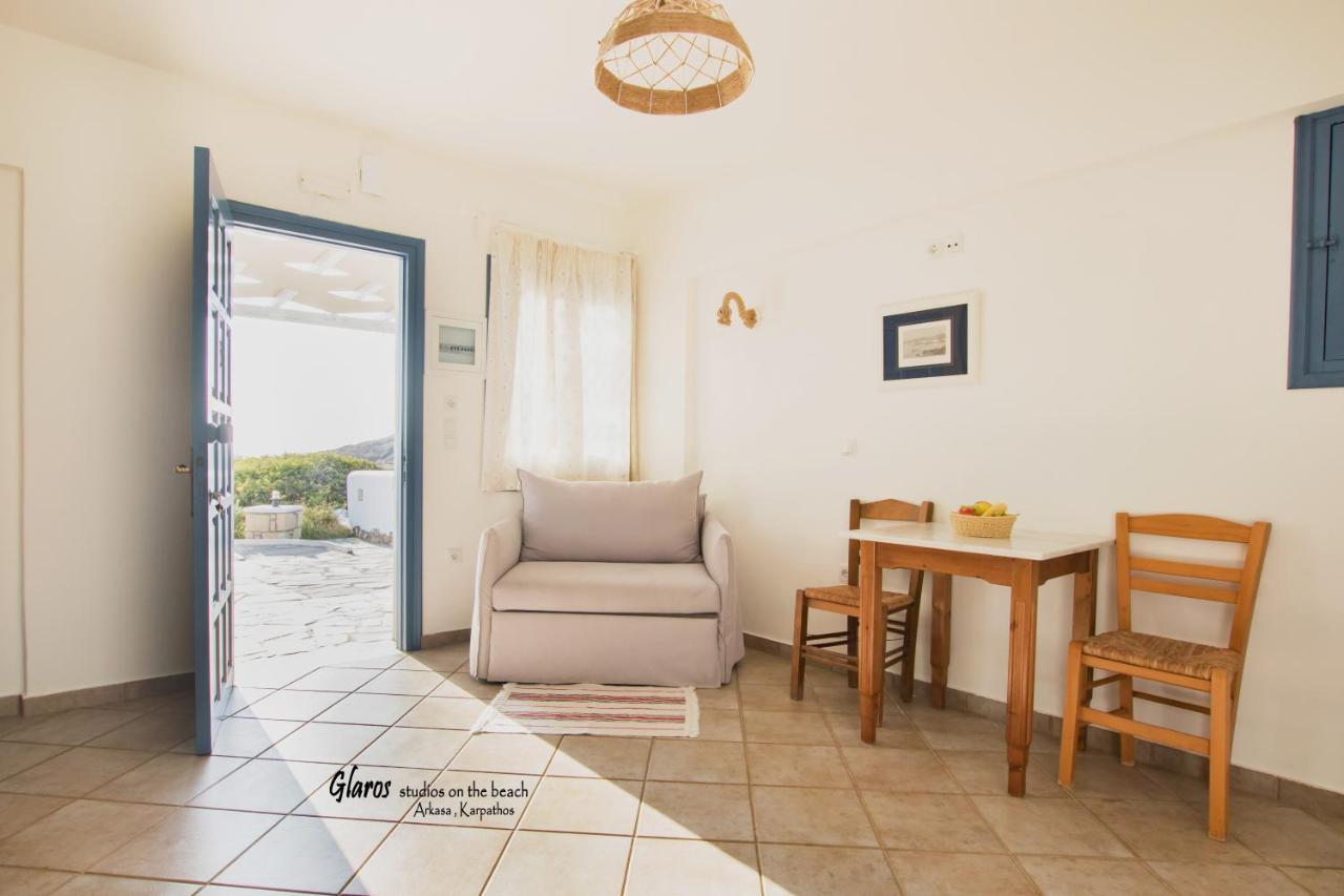 Glaros Luxury Studio On The Beach Διαμέρισμα Αρκάσα Εξωτερικό φωτογραφία
